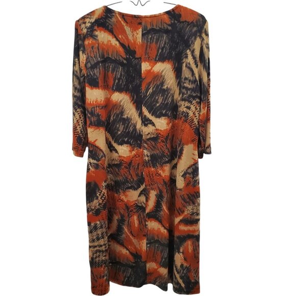 Lori M Collection Abstract Pattern Style Dress - Picture 2 of 8